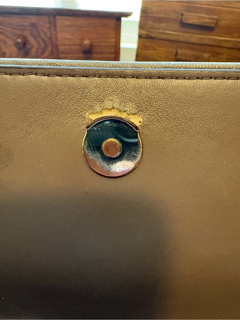 Tory Burch Savannah Top Handle Bag taupe crossbody purse